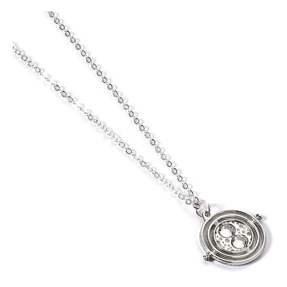 Harry Potter Necklace Time Turner Charm (Silver Tone)