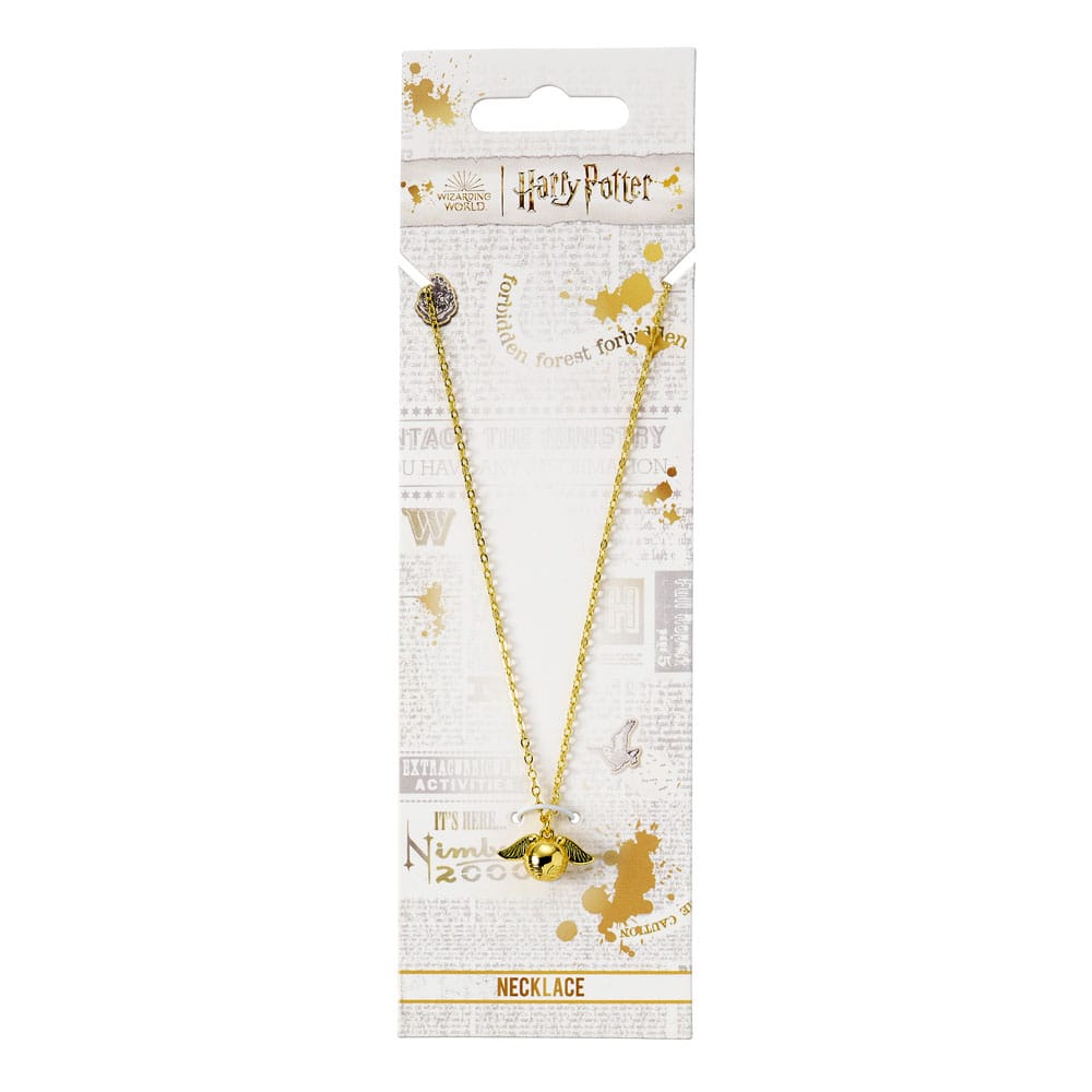 Harry Potter Necklace Golden Snitch Charm (Golden Tone)