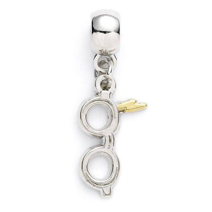 Harry Potter Charm Lightning Bolt with Glasses (silver plated)