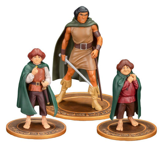 Lord of the Rings Animated Film PVC Figures 3-Pack Frodo, Aragorn, and Samwise
