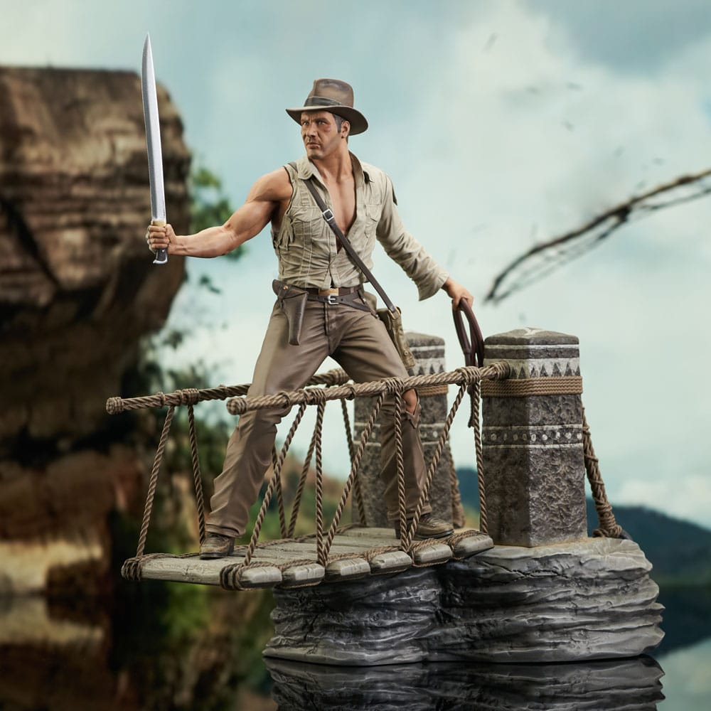 Indiana Jones and the Temple of Doom Deluxe Gallery PVC Statue Rope Bridge 28 cm Statues