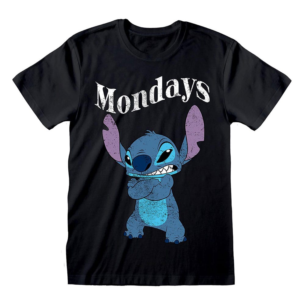 Lilo & Stitch T-Shirt Stitch Mondays Black Size L