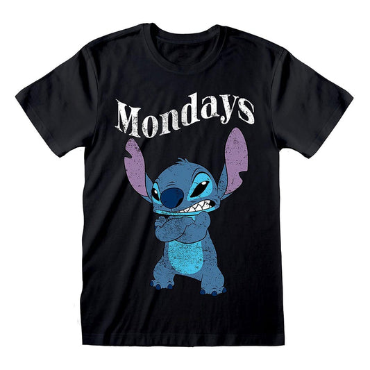 Lilo & Stitch T-Shirt Stitch Mondays Black Size S