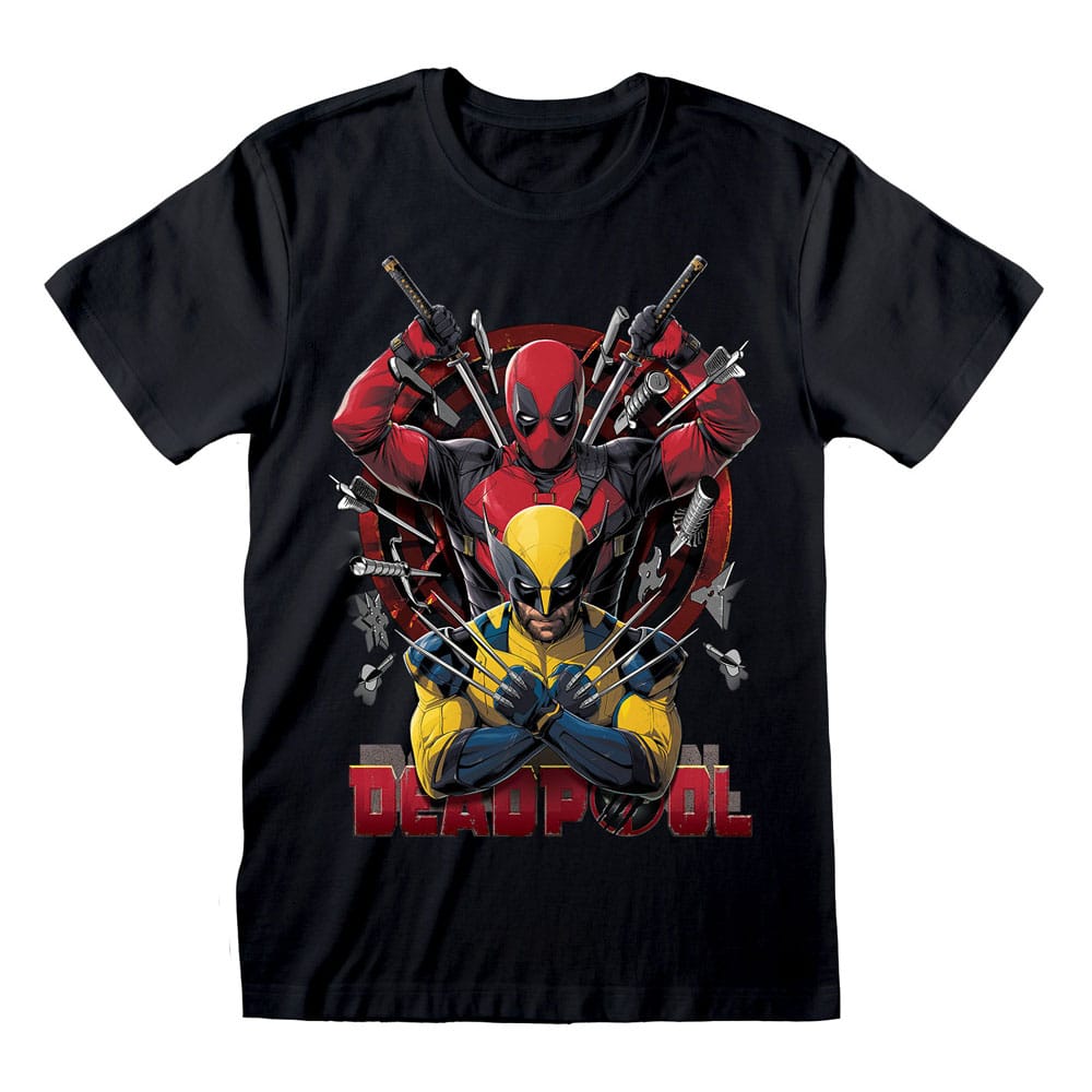 Deadpool T-Shirt Deadpool & Wolverine Weapons Size L T-shirts