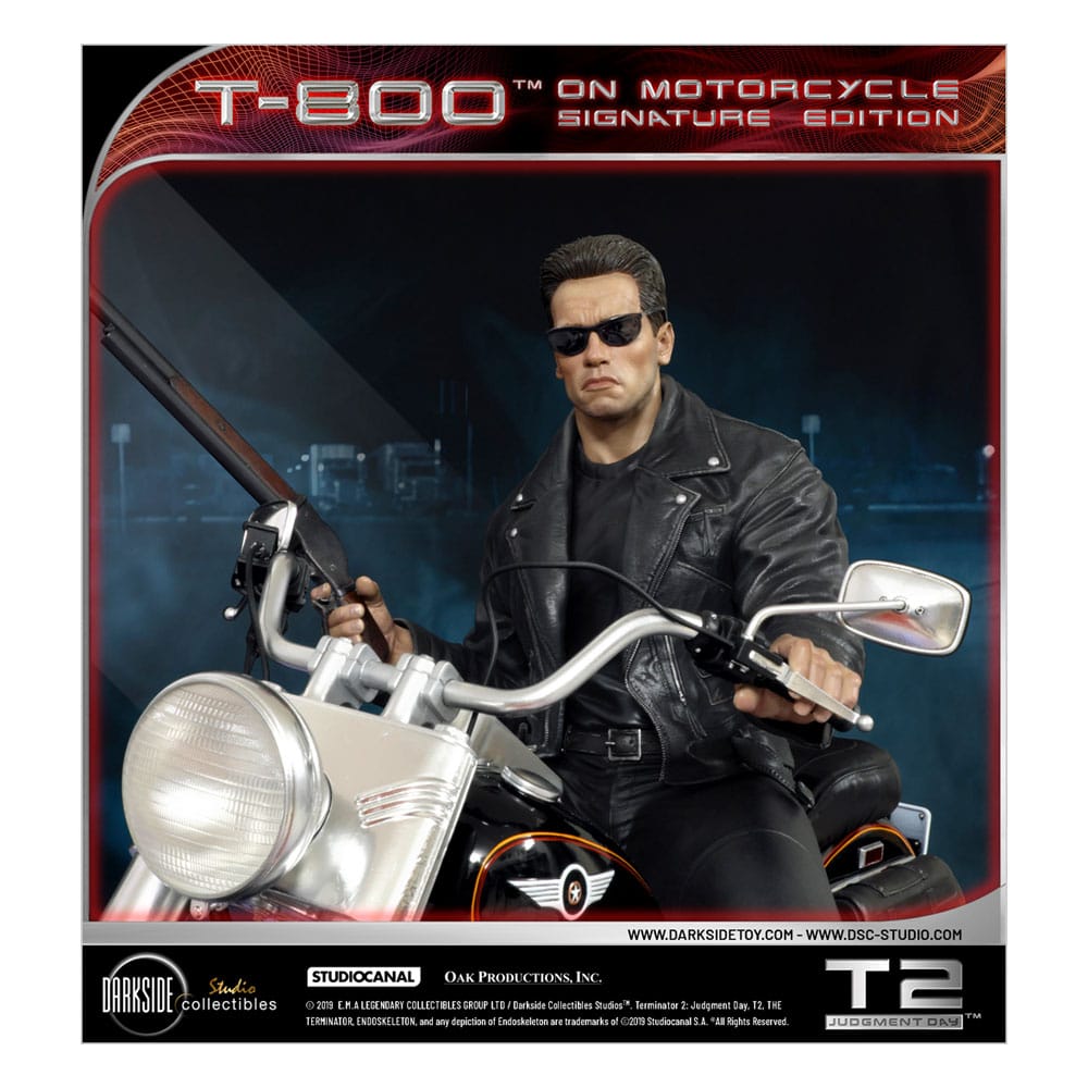 Terminator 2 Statue T-800 On Motorcycle Limited Signature Edition Exclusive 70 cm Statues