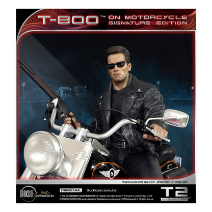 Terminator 2 Statue T-800 On Motorcycle Limited Signature Edition Exclusive 70 cm Statues