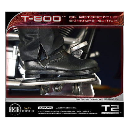 Terminator 2 Statue T-800 On Motorcycle Limited Signature Edition Exclusive 70 cm