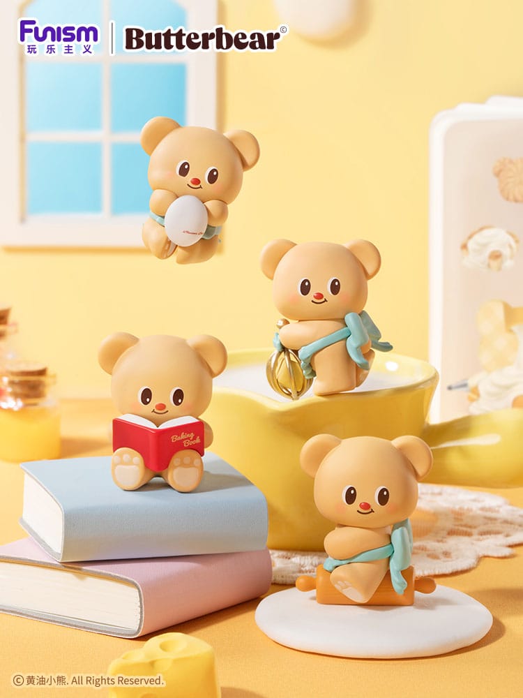 Butterbear Baked with Love Series Mini Figures 3-Pack Chubby Face 9 cm Display (6)