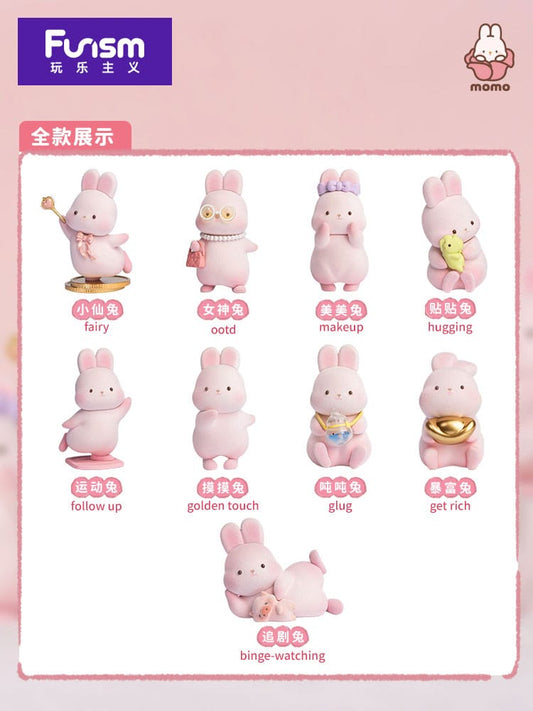 Momo Bunny Daily Series Mini Figures 9 cm Display (9) Mini-figures
