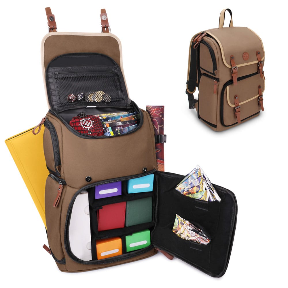 Enhance TCG Series Trading Card Backpack Designer Edition Tan Bags
