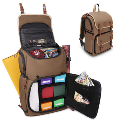 Enhance TCG Series Trading Card Backpack Designer Edition Tan Bags