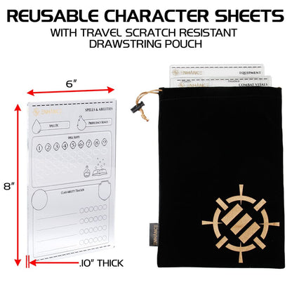 Enhance RPG Series Acrylic Character Sheet Set *English Version*