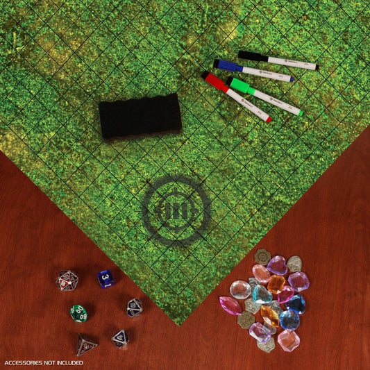 Enhance Tabletop Grid Mat Campaign Kit DnD green