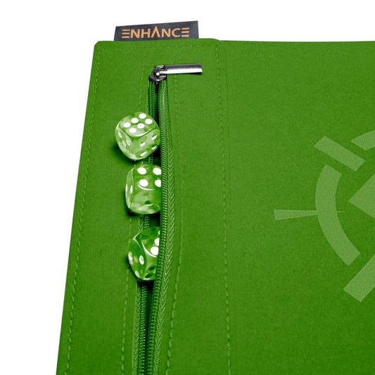 Enhance Tabletop Accessories Roll on a Scroll Dice and Rolling Mat Green