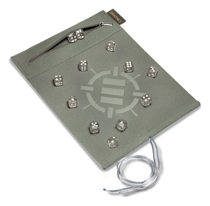 Enhance Tabletop Accessories Roll on a Scroll Dice and Rolling Mat Silver