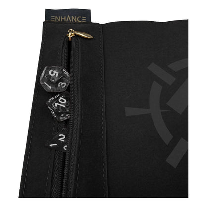 Enhance Tabletop Roll on a Scroll Bag with Dice Black