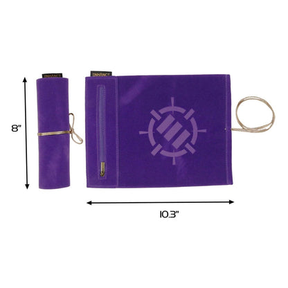 Enhance Tabletop Roll on a Scroll Bag with Dice Purple