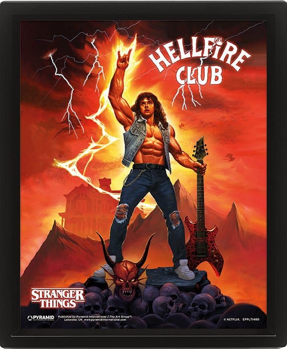 Stranger Things 4 3D Lenticular Poster Hellfire Tribute