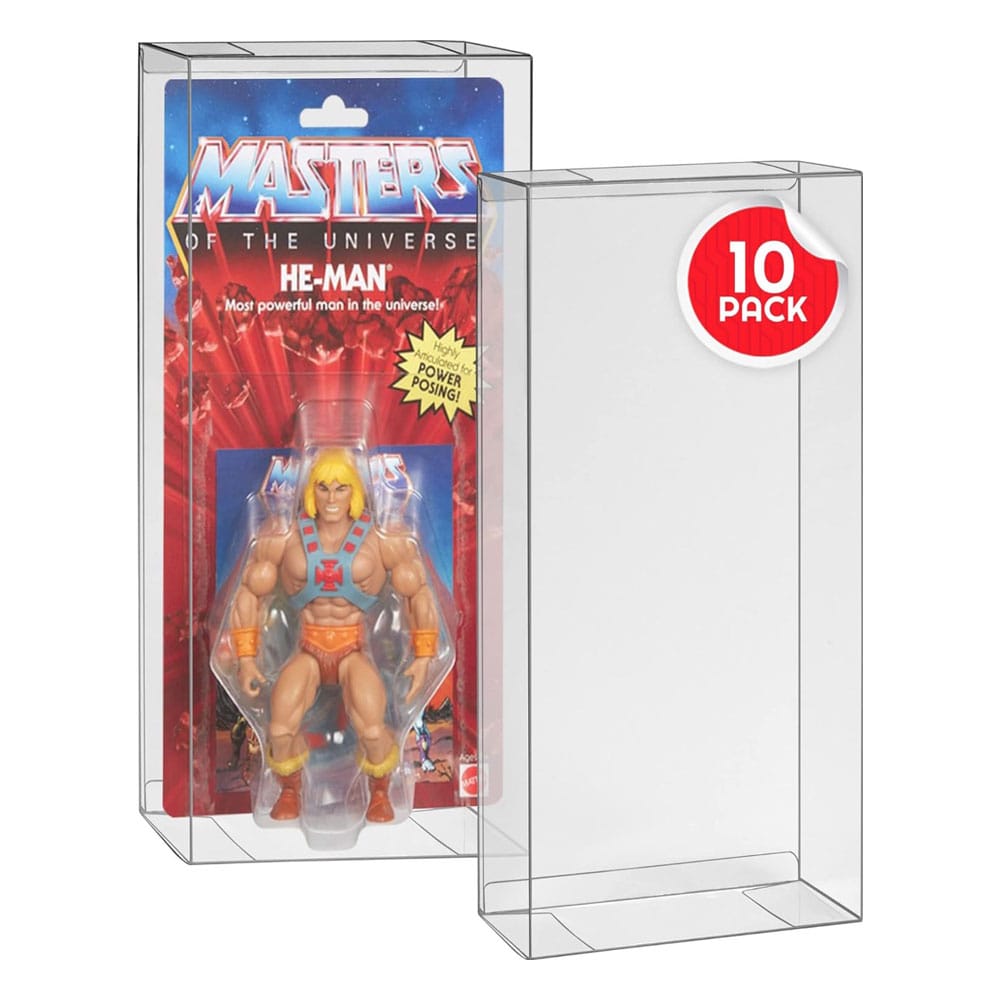PET Protectors 10-Pack for Masters of the Universe Origins Power Posing (Carded) Box Figures Boxes & Pouches