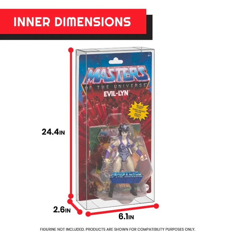 PET Protectors 10-Pack for Masters of the Universe Origins Power Posing (Carded) Box Figures Boxes & Pouches