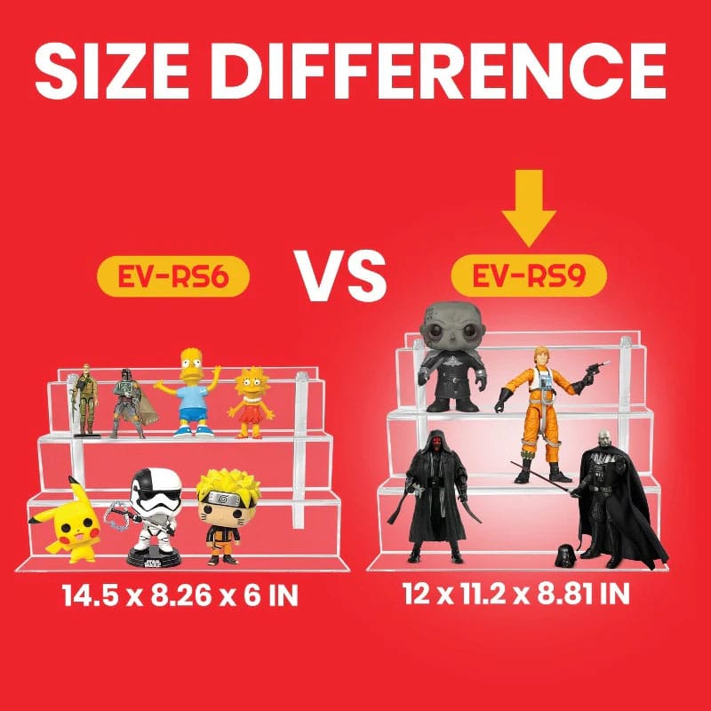 Evoretro Acrylic Shelf Riser 2-Pack RS9