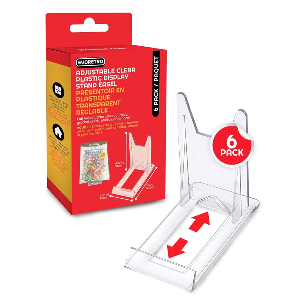 Adjustable Easel Stand 6-Pack Compatible with Video Game Cases
