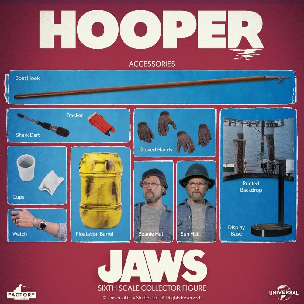 Jaws Action Figure 1/6 Hooper 30 cm