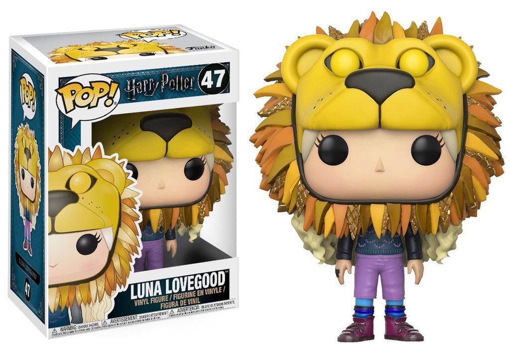 Harry Potter POP! Movies Vinyl Figure Luna Lovegood with Lion Head 9 cm Funko POP