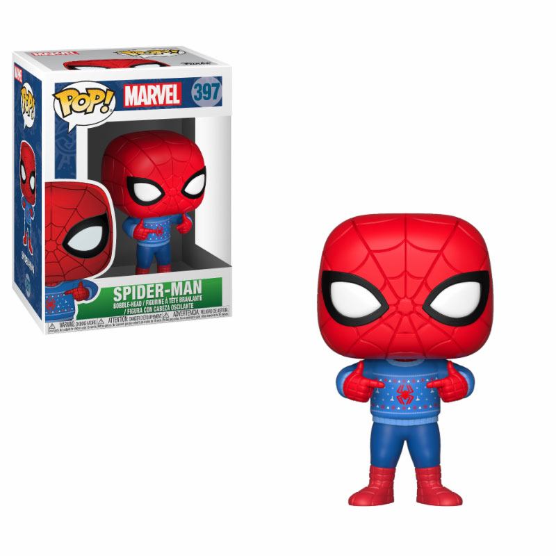 Marvel Comics POP! Marvel Holiday Vinyl Bobble-Head Spider-Man (Ugly Sweater) 9 cm POP! Figures
