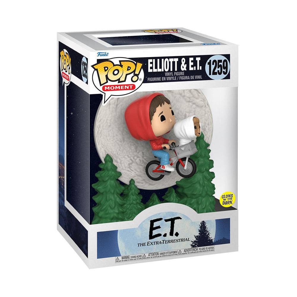 E.T. the Extra-Terrestrial POP! Moment Vinyl Figure Elliot and ET Flying (GITD) 9 cm Funko POP