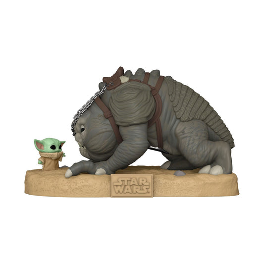 Star Wars: The Book of Boba Fett Super Sized Jumbo POP! Vinyl Figure Grogu with Rancor 25 cm