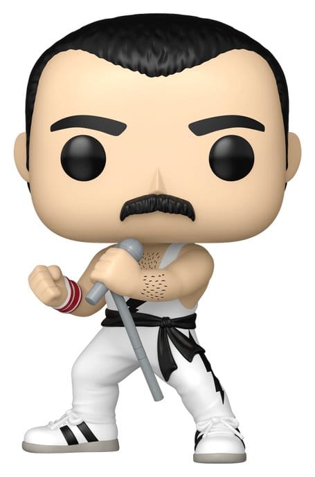 Queen POP! Rocks Vinyl Figure Freddie Mercury (white singlet) 9 cm