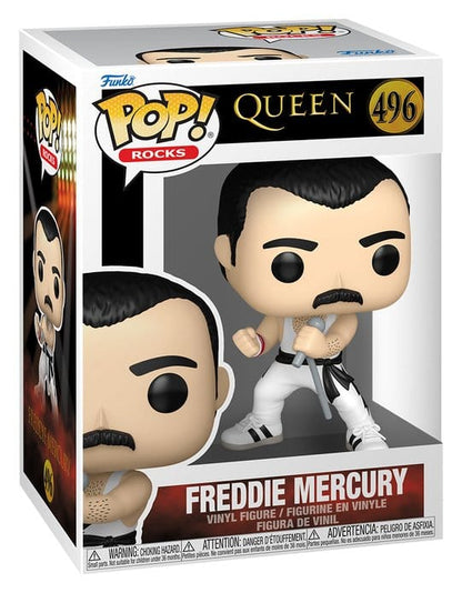 Queen POP! Rocks Vinyl Figure Freddie Mercury (white singlet) 9 cm