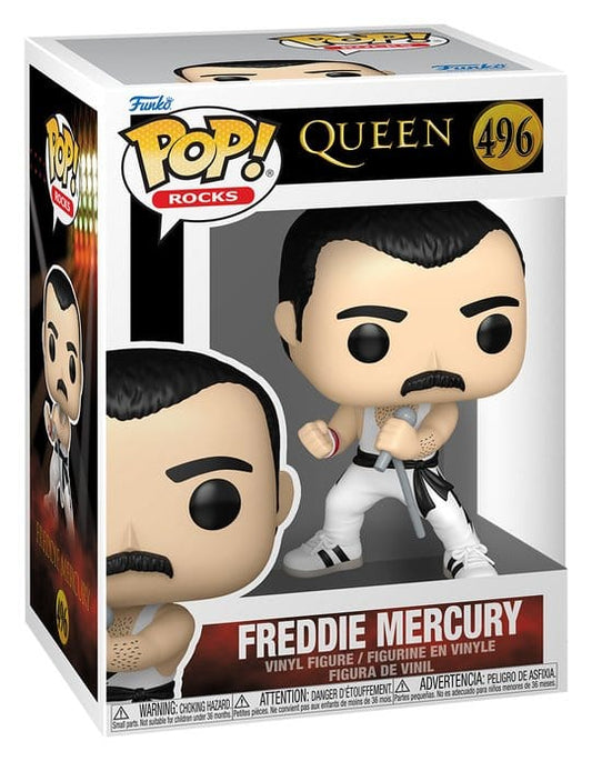 Queen POP! Rocks Vinyl Figure Freddie Mercury (white singlet) 9 cm