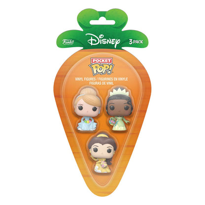 Disney Pocket POP! Vinyl Figure 3-Pack Disney Princess C/B/T 4 cm