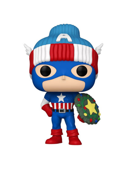 Marvel POP! Vinyl Figure Holiday Capt. America 9 cm POP! Figures