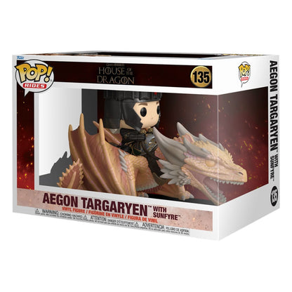 House of the Dragon POP! Rides Vinyl Figure Aegon Targaryen w/ Sunfyre 14 cm