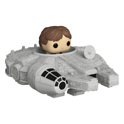 Star Wars Bitty POP! Rides Vinyl Figure Display Han Solo w/Millenium Falcon 2,5 cm POP! Figures