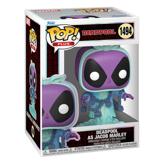 Marvel POP! Plus Vinyl Figure Deadpool as Jacob Marley 9 cm Funko POP