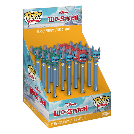 Lilo & Stitch POP! Homewares Pens with Toppers Display (16) Funko POP Stationery