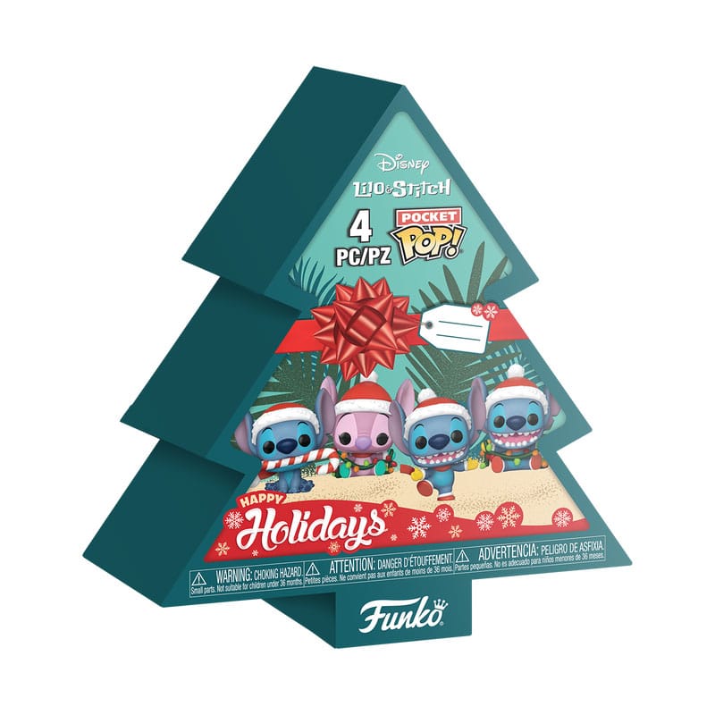 Lilo&Stitch Holiday 2025 Pocket POP! Vinyl Keychains 4-Pack Tree Holiday Box 4 cm Funko POP