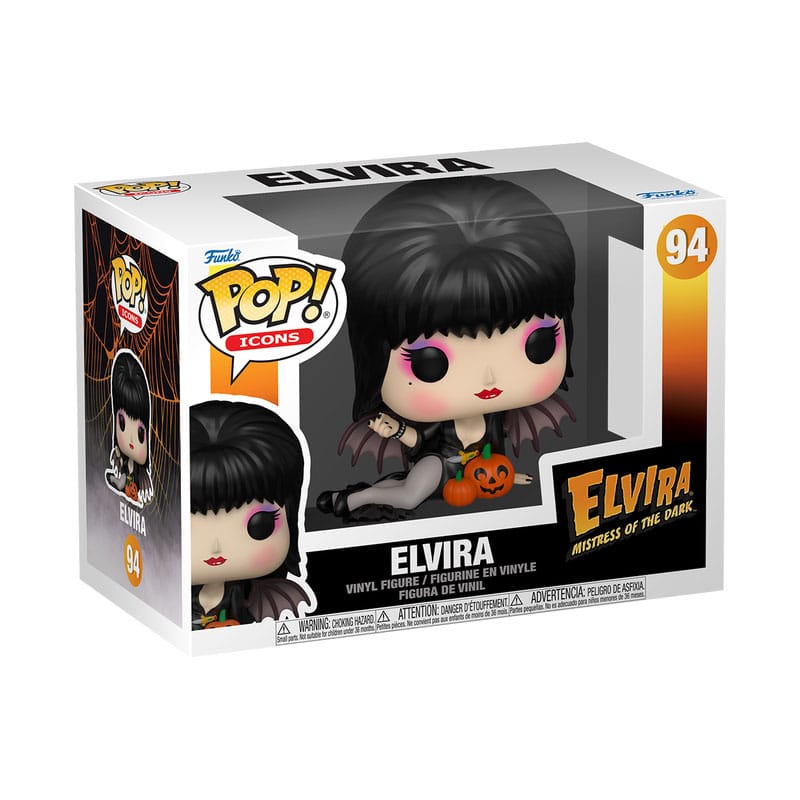 Elvira POP! Icons Vinyl Figure Elvira Pumpkins 9 cm Funko POP