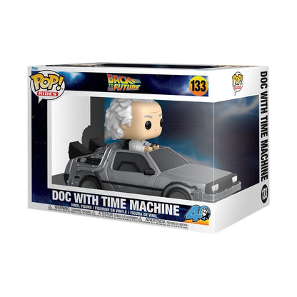 Back to the Future POP! Rides Deluxe Vinyl Doc w/Time Machine 9 cm