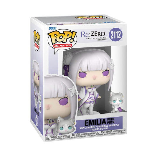 Re:Zero POP!&Buddy Animation Vinyl Figures Emilia w/Puck 9 cm Funko POP