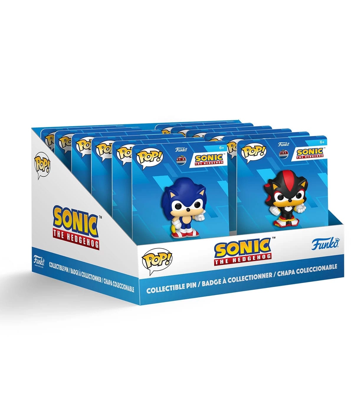 Sonic - The Hedgehog by Loungefly PVC Pins Blind Box Pixar Collection PDQ Display (12) Pins & Brooches,Blind Boxes