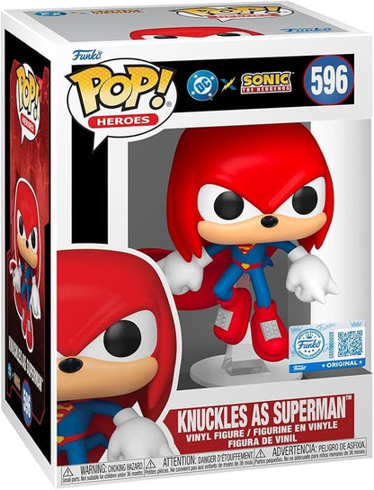 DC x Sonic the Hedgehog POP! Heroes Vinyl Figure Knuckles as Superman 9 cm