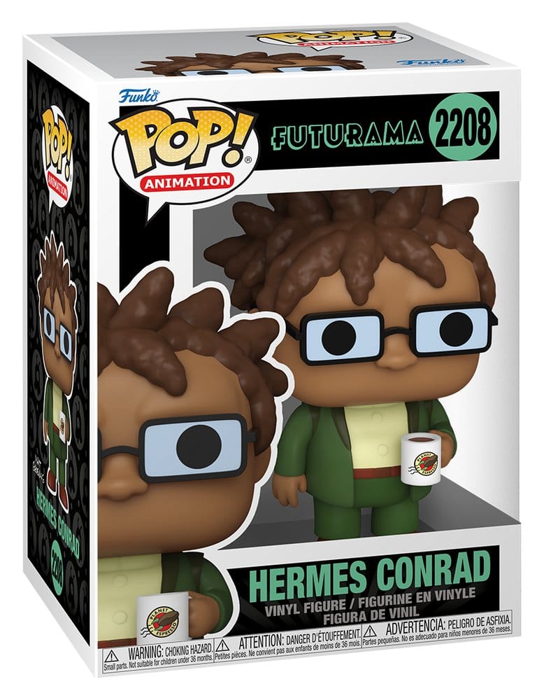 Futurama Pop! Animation Vinyl Figure Hermes w/Mug 9 cm