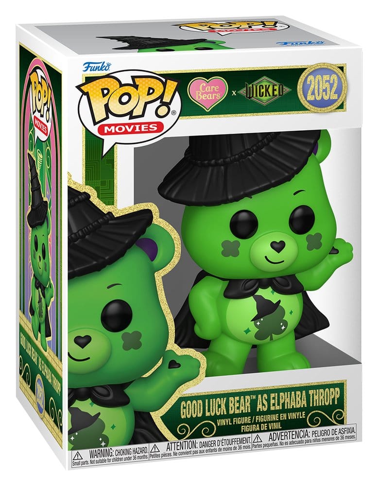 Wicked x Care Bears POP! Vinyl Figure Good Luck Bear as Elphaba 9 cm