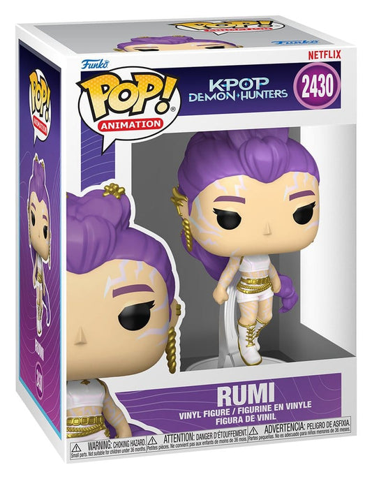 KPop Demon Hunters POP! Animation Vinyl Figures Rumi with Chase (Glow) 9 cm Assortment (6)