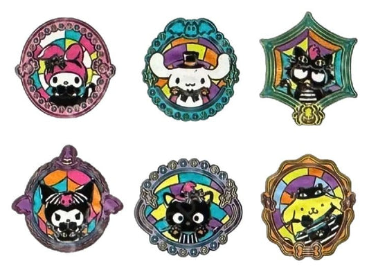 Sanrio by Loungefly Enamel Pins Blind Box Hello Kitty and Friends Halloween Stained Glass Display (12)